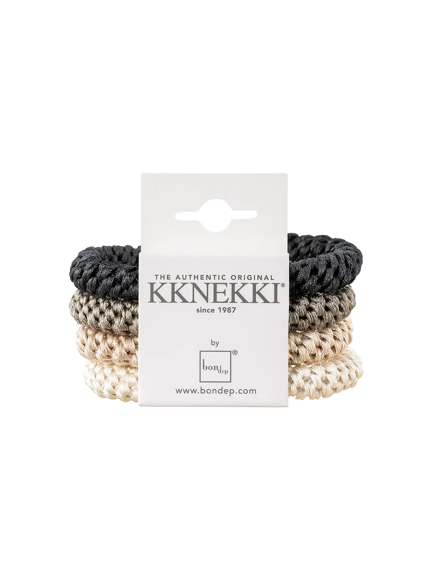 KKNEKKI | Haargummi 4er Pkg BUNDLE 61 | schwarz